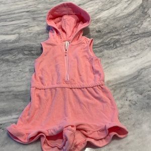 Janie & Jack toddler pink swim cover up S4